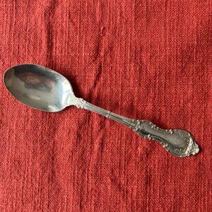 Antique Sterling Silver 5 7/8” Spoon Unknown Maker/Pattern Teaspoon w/ monogram